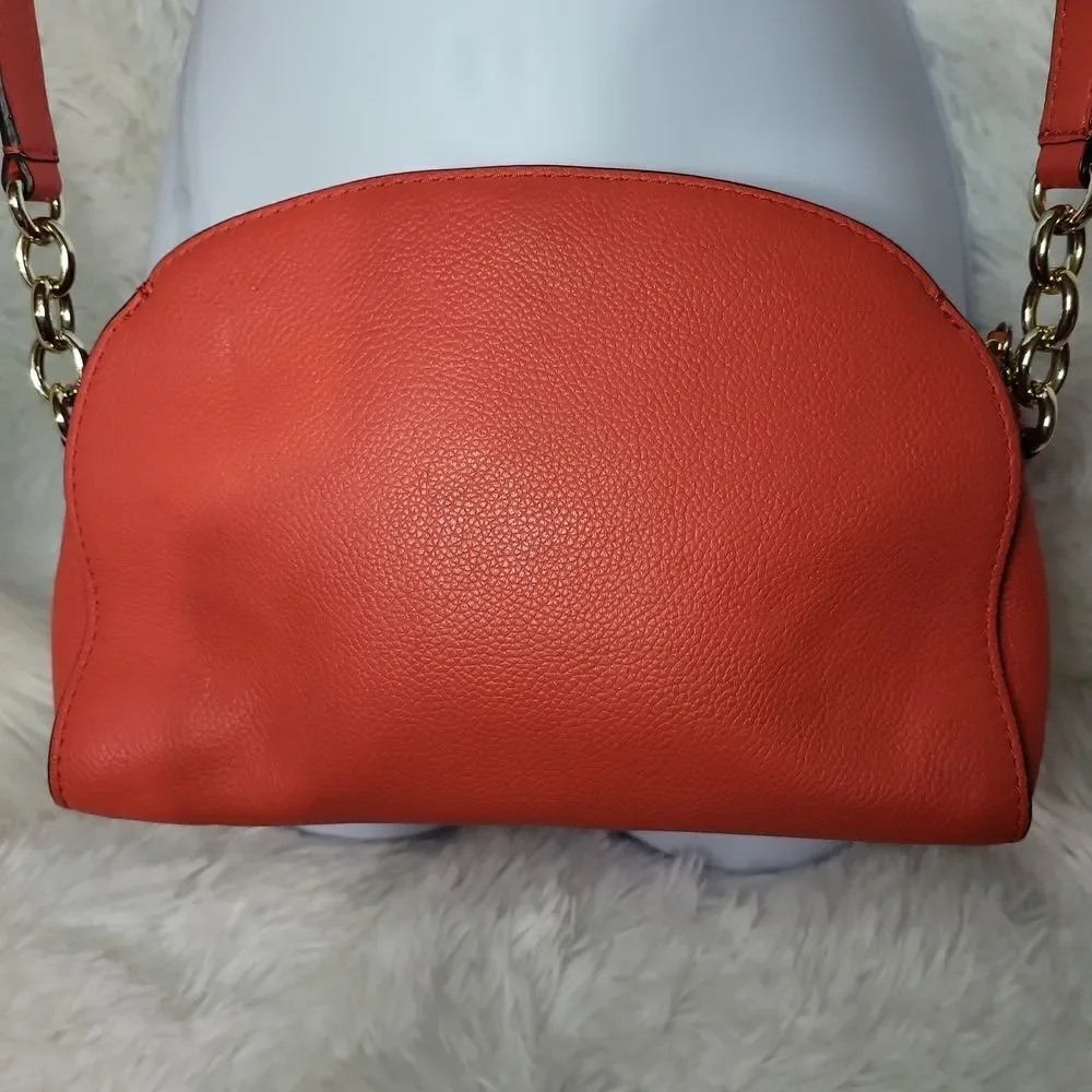 Kate spade real leather orange crossbody purse gently preloved,